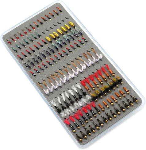 Fly Fishing Flies Assortment, 147pcs/133pcs/126pcs Fly Fishing Lures, Dry/Wet/Nymph/Streamer Flies, Trout/Panfish/Bass Fishing in Saudi Arabia