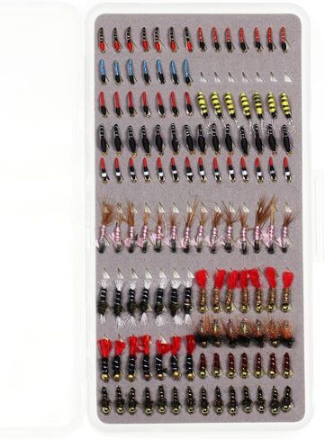 Fly Fishing Flies Assortment, 147pcs/133pcs/126pcs Fly Fishing Lures, Dry/Wet/Nymph/Streamer Flies, Trout/Panfish/Bass Fishing in Saudi Arabia