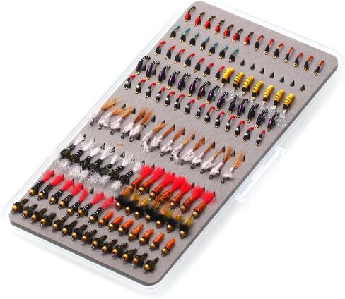 Fly Fishing Flies Assortment, 147pcs/133pcs/126pcs Fly Fishing Lures, Dry/Wet/Nymph/Streamer Flies, Trout/Panfish/Bass Fishing in Saudi Arabia