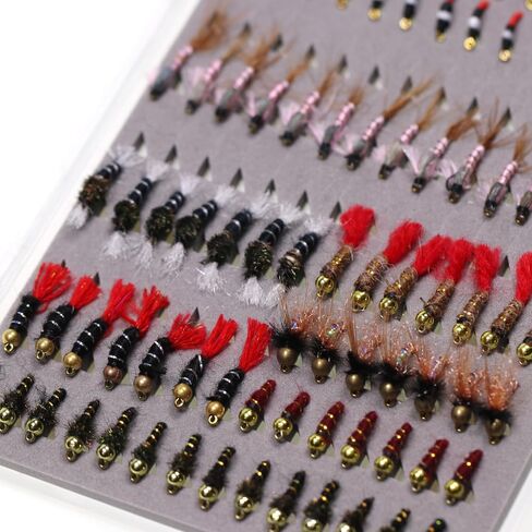 Fly Fishing Flies Assortment, 147pcs/133pcs/126pcs Fly Fishing Lures, Dry/Wet/Nymph/Streamer Flies, Trout/Panfish/Bass Fishing in Saudi Arabia
