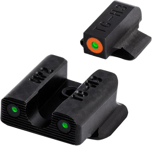 مشاهد TRUGLO Tritium Pro الليلية، متوافقة مع نماذج مسدس سميث آند ويسون المتوهجة في الظلام الأمامية والخلفية مع حلقة أمامية بقفل التركيز in Saudi Arabia