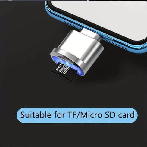 Type C Micro SD/TF Card Reader with Keychain,Memory Reader,Type C Card Reader Adapter(Silver) in Saudi Arabia
