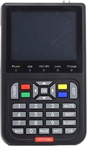 جهاز كشف الأقمار الصناعية LCD 3.5 بوصة HD DVB-S/S2 جهاز كشف الأقمار الصناعية الرقمي HD H.264 MPEG-4 DVB S S2 جهاز قياس الأقمار الصناعية الكامل 1080P FTA Satfinder (أسود) in Kuwait