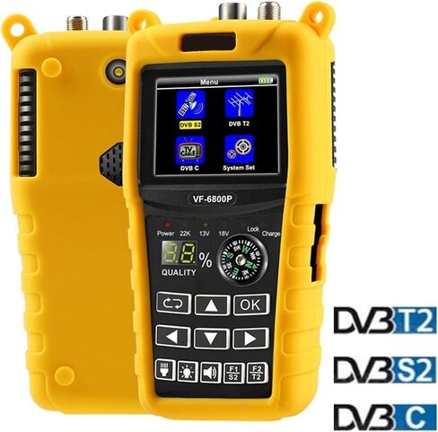 Satellite Finder DVB-T2 DVB-S2 DVB-C MPEG4 Digital Sat Finder Meter 2.4 Inch LCD HD For TV Tuner in Saudi Arabia