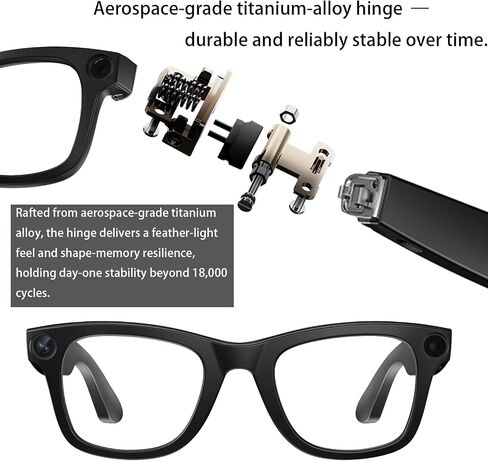 AI Smart Glasses with Camera, 1080P Video Recording, AI Real-Time Translation, Bluetooth Open-ear Audio, Voice Assistant, Hands-Free Calls, Recording & Vlog, Smart Travel Glasses for Women and Men in Saudi Arabia