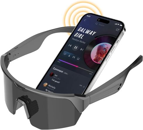 Sports Smart Sunglasses, Bluetooth Cycling Glasses with UV400 Polarized Lenses, Open Ear Music Speakers, Built-in Mic, Voice Assistant,Smart Glasses for Running & Outdoor Activities(Colorful) in Kuwait