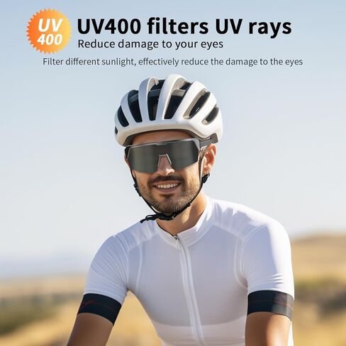 Sports Smart Sunglasses, Bluetooth Cycling Glasses with UV400 Polarized Lenses, Open Ear Music Speakers, Built-in Mic, Voice Assistant,Smart Glasses for Running & Outdoor Activities(Colorful) in Kuwait