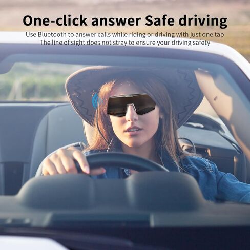 Sports Smart Sunglasses, Bluetooth Cycling Glasses with UV400 Polarized Lenses, Open Ear Music Speakers, Built-in Mic, Voice Assistant,Smart Glasses for Running & Outdoor Activities(Colorful) in Kuwait