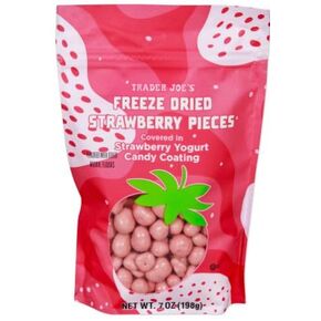 2-Pack Trader Joe's Freeze Dried Strawberry Pieces with Strawberry Yogurt Candy Coating, 7 oz (Pack of 2) in Kuwait