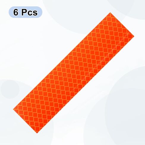 HARFINGTON 6 Rolls Reflective Tape 1.18" x 4.72" High Visibility Reflective Adhesive Stickers Outdoor Waterproof for Trailer Trucks Bike Car Motorcycle Helmet Mailbox, White in Saudi Arabia