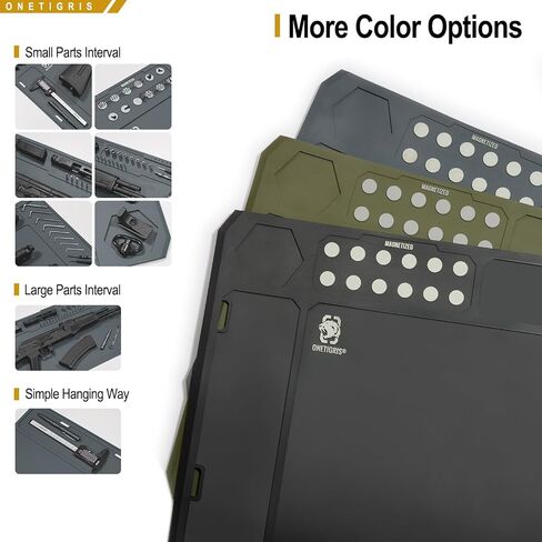 ONETIGRIS Gun Clean Mat Magnectic for Table, Extra Large 48"x16" for AR 1911 Rifle Anti-Slip Rubberized Repair Mat for Gun Parts, Protects Work Surface from Solvents and Oils in Saudi Arabia