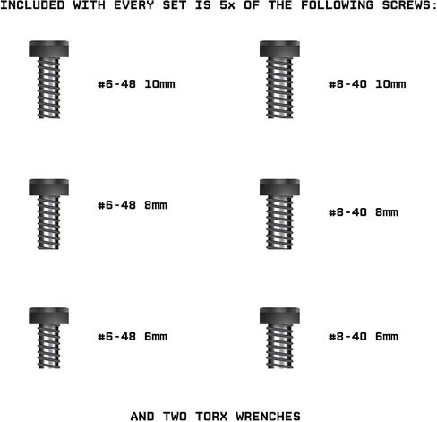 Monstrum Gunsmithing Screw Set | 6 Sets of Screws, 5 in Each Set | #6-48 and #8-40 in 6mm/8mm/10mm Length in Saudi Arabia