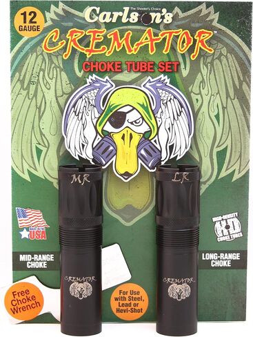 Carlsons Choke Tubes 12 Gauge for Beretta Benelli Mobil | Stainless Steel | Cremator Non-Ported Waterfowl Choke Tube | Made in USA in Saudi Arabia