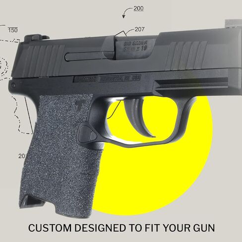 TALON Grips Adhesive Grip – Compatible with Sig Sauer P365 High-Capacity Micro-Compact – Made in The USA in Saudi Arabia