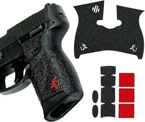 شريط مقبض مسدس متوافق مع Taurus G3C | شريط قبضة مسدس مطاطي أسود مع إدراجات الألوان الأخضر والبرتقالي والوردي والأحمر ملحقات المسدس المملوكة للمحاربين القدامى in Kuwait