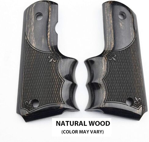 Altamont 1911 Grips - Fingergroove - Full Size 1911 Real Wood Gun Grips w. Ambi Safety fits Most Commander, Standard & Government 1911 Models - Made in USA in Saudi Arabia