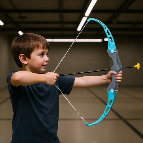 Kids Bow and Arrow Set Age 4-6 | Outdoor Toy with 8 Safety Arrows|Blue Orange Archery Gift for Boys Girls Birthday Party (Orange) in Saudi Arabia