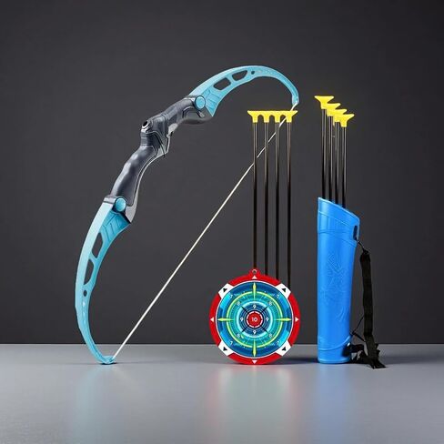 Kids Bow and Arrow Set Age 4-6 | Outdoor Toy with 8 Safety Arrows|Blue Orange Archery Gift for Boys Girls Birthday Party (Orange) in Saudi Arabia