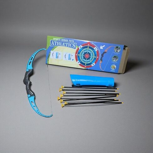 Kids Bow and Arrow Set Age 4-6 | Outdoor Toy with 8 Safety Arrows|Blue Orange Archery Gift for Boys Girls Birthday Party (Orange) in Saudi Arabia