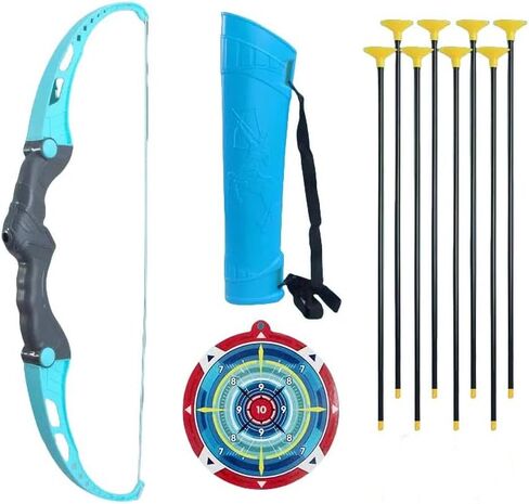 Kids Bow and Arrow Set Age 4-6 | Outdoor Toy with 8 Safety Arrows|Blue Orange Archery Gift for Boys Girls Birthday Party (Orange) in Saudi Arabia