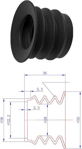 Rubber Eyecup Fits PVS-14 PVS-18 PVS-7 Night Vision Monocular and Night Vision Goggles for 32-38mm and Above General Purpose Night Vision Eyecup in Kuwait