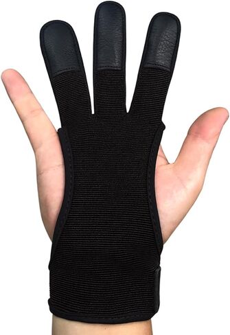 Handmade Three Finger Protector for Youth Adult Beginner Shooting Hunting Leather Archery Gloves in Kuwait