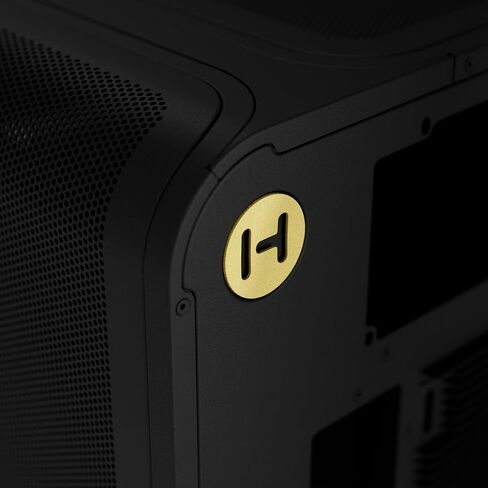 Hyte X50 Air - حافظة كمبيوتر ألعاب ATX Mid-Tower الحديثة الأداء - هيكل محسّن لتدفق الهواء العالي - لوحة شبكية صغيرة - زجاج صوتي مقسى - أسود داكن in Kuwait