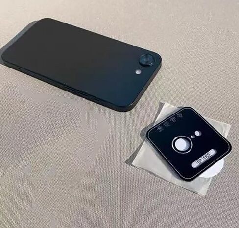 واقي عدسة الكاميرا لهاتف iPhone 16e 2025 من الزجاج المقسى، غطاء حلقي مصنوع من خليط معدني ثلاثي الأبعاد، لون أصلي مطابق تمامًا - عبوتين/أسود in Saudi Arabia