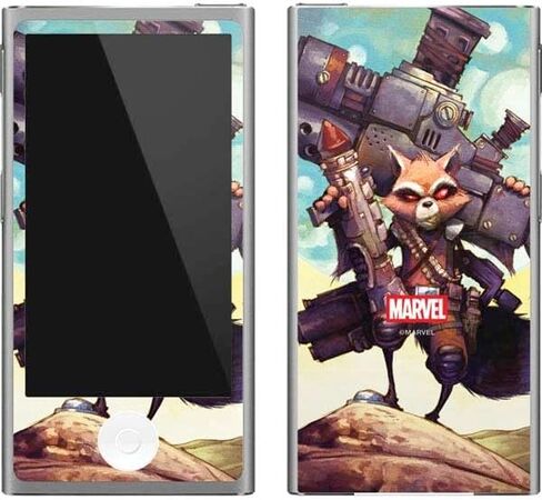 Skinit Decal MP3 Player Skin Compatible with iPod Nano (7th Gen&2012) - Officially Licensed Marvel Rocket Raccoon Armored Arsenal Design in Saudi Arabia