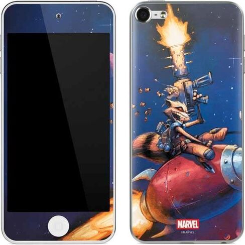 Skinit Decal MP3 Player Skin Compatible with iPod Touch (6th Gen 2015) - Officially Licensed Marvel Rocket Raccoon and Groot Tall Tails Design in Saudi Arabia