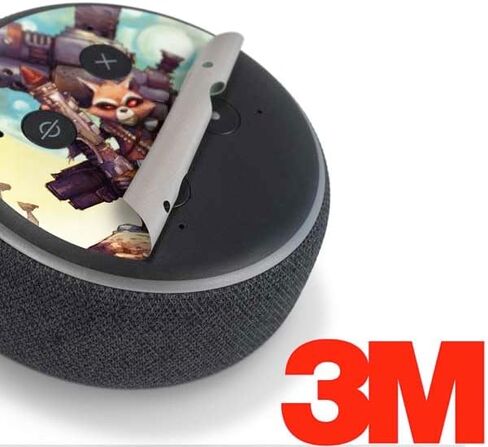 Skinit Decal Audio Skin Compatible with Amazon Echo Dot 3 - Officially Licensed Marvel Rocket Raccoon Armored Arsenal Design in Saudi Arabia