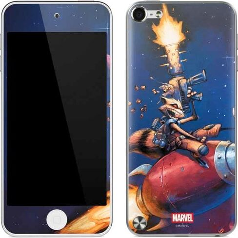 Skinit Decal MP3 Player Skin Compatible with iPod Touch (5th Gen&2012) - Officially Licensed Marvel Rocket Raccoon Rocket Ride Design in Saudi Arabia