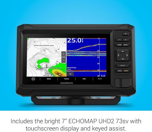 Garmin ECHOMAP UHD2 73sv Ice Fishing Bundle with Garmin Navionics+ Maps for U.S. Inland in Saudi Arabia