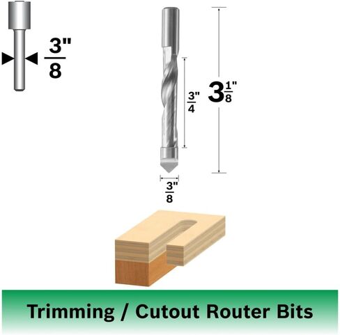 Bosch 85183 1/4 in. x 5/8 in. High Speed Steel Pilot Panel Down Spiral Bit in Saudi Arabia