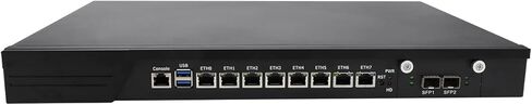 جهاز جدار حماية HUNSN 1U مع مصدر طاقة احتياطي، VPN، حامل شبكة، Core I5 ​​7500، RJ10، AES-NI، 8 x I211 LAN، 2 x SFP+ 10Gbe 82599ES، هيكلي، بدون ذاكرة وصول عشوائي، بدون تخزين، بدون نظام in Kuwait