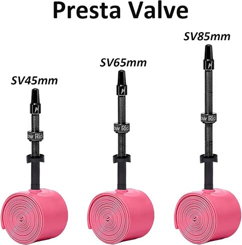 2 Pack Ridenow TPU Inner Tube 700C x 32-47C Gravel 65mm Black Metal Presta Valve with Detachable Brass Core (Include Repair Patch Kit) in Saudi Arabia