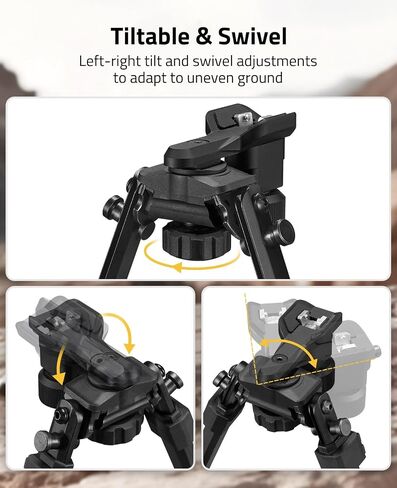 CVLIFE Sling Stud Bipod for Rifle Bipod for Hunting Rifles Swivel Tiltable Foldable Adjustable Height for Shooting in Saudi Arabia