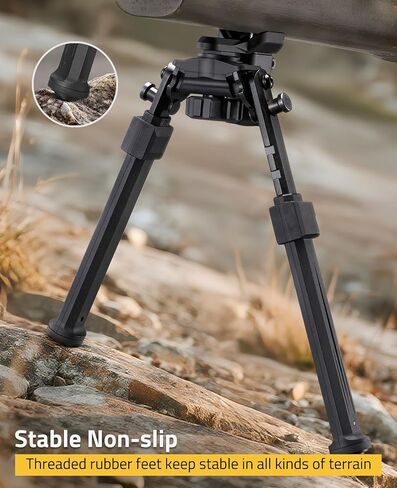 CVLIFE Sling Stud Bipod for Rifle Bipod for Hunting Rifles Swivel Tiltable Foldable Adjustable Height for Shooting in Saudi Arabia