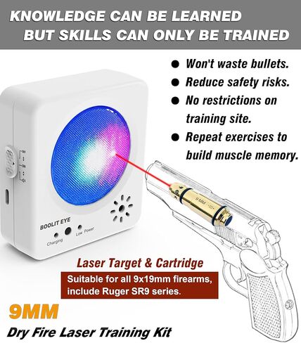 Dry Fire Training System, Laser Cartridge and Personal Electronic Target kit Safely Practice Steel Plate Sound and Flash Feedback in Saudi Arabia