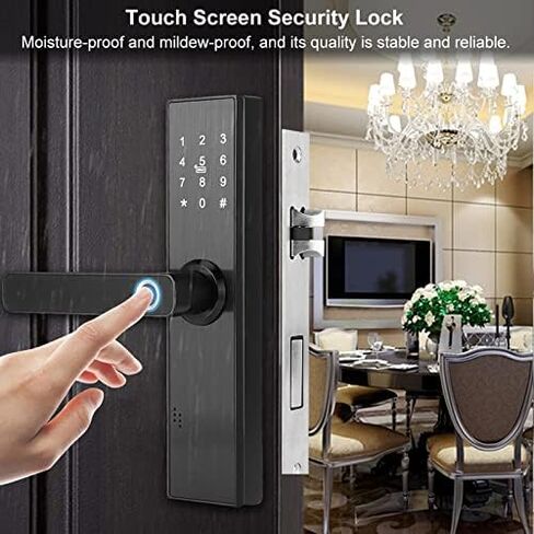 Dioche Fingerprint Smart Lock, Electronic Door Lock, Touchscreen Smart Door Lock with Password | IC Card | Smart Door Lock with Mechanical Key in Saudi Arabia