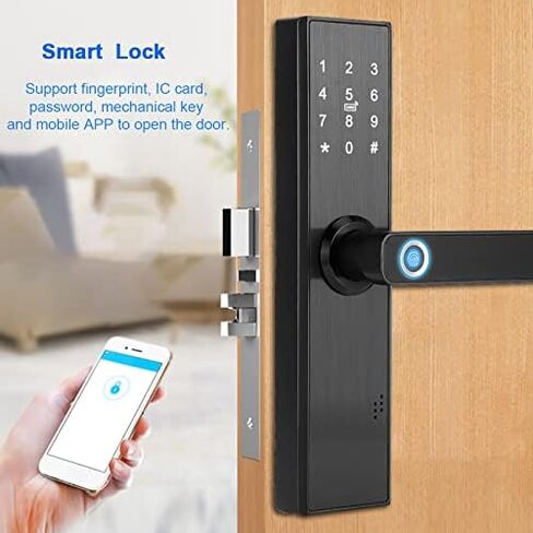 Dioche Fingerprint Smart Lock, Electronic Door Lock, Touchscreen Smart Door Lock with Password | IC Card | Smart Door Lock with Mechanical Key in Saudi Arabia