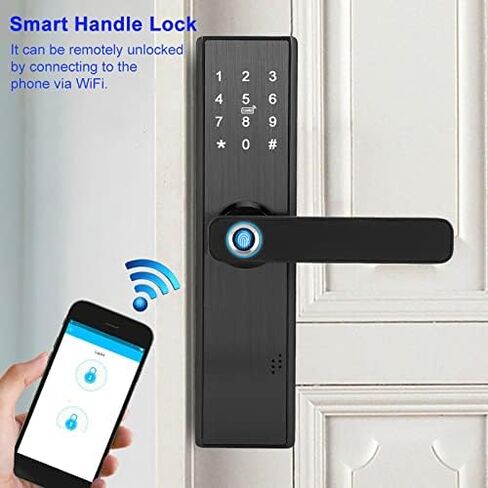 Dioche Fingerprint Smart Lock, Electronic Door Lock, Touchscreen Smart Door Lock with Password | IC Card | Smart Door Lock with Mechanical Key in Saudi Arabia