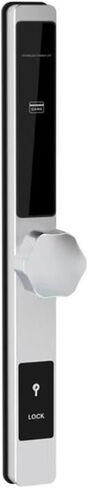 Intelligent Lock Ultra-Thin Aluminum Alloy Door Intelligent Digital Fingerprint Lock Waterproof with Key Round Handle TTLock APP (Color : Kit12) in Saudi Arabia