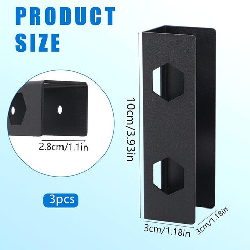 Under Desk Laptop Mount, Black Wall Mountable Desk Thick Metal Shelf with Screws Anti-Slip Laptop Holder for Book Tablets Keyboards Tray Storage in Saudi Arabia