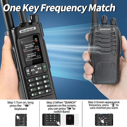راديو BAOFENG DM32 DMR Radio10W راديو هام طويل المدى محمول باليد 3800 مللي أمبير في الساعة قابل لإعادة الشحن، راديو NOAA للطقس DM-32UV راديو ثنائي الاتجاه مع شحن USB-C، تردد النسخ لصيد معدات النجاة in Saudi Arabia