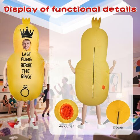 Adult Rugby Suit, Adult Finger Inflatable Suit, Suitable for Parties, Get-Togethers and Rugby Game Celebrations in Saudi Arabia