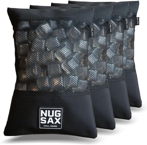 NUGSAX – The Duo (2 Pack) Reusable Ice Cubes and Ice Packs for Coolers, Lunch Bags, and Sporting Events | Reusable Freezer Cold Bags in Saudi Arabia