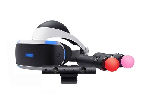 حزمة PlayStation VR Start Bundle 5 عناصر: حزمة VR Start Bundle، وحدة تحكم Sony PS4 Slim 1 تيرابايت - Jet Black، قرص ألعاب VR PSVR until Dawn: Rush of Blood in Kuwait