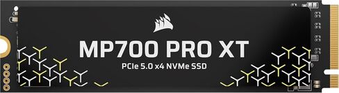 Corsair MP700 PRO XT 2TB PCIe 5.0 NVMe M.2 SSD - ما يصل إلى 14,900 ميجابايت/ثانية، سرعة Gen5، تخزين مباشر جاهز لأجهزة الكمبيوتر المخصصة للألعاب - أسود in Saudi Arabia