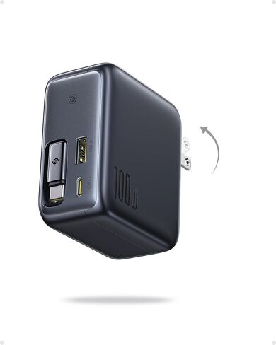 Baseus كابل شحن سريع USB C 5A قابل للسحب 100 واط، شاحن USB C 100 واط مع كابل مدمج قابل للسحب in Saudi Arabia